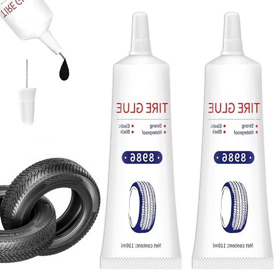 Allony Vulkaniseervloeistof, 250ML bandenreparatiemiddel fiets, bandenlijm autobanden, rubberlijm extra sterk waterdicht, bandenlijm voor reparatie van fiets- en autobanden buispleisters