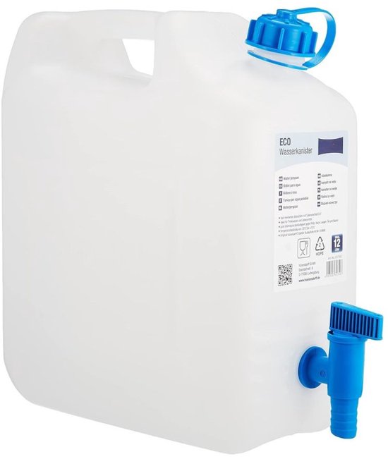 TCP 10 liter water jerrycan met metalen tapkraan