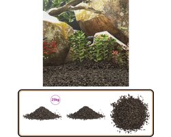 vidaXL Basaltgrind - 25 kg - 5-8 mm - Zwart Aquarium Grind - Basalt Grind - Aquarium Decoratie - Visbak Zand - Plantengroei Stimuleren