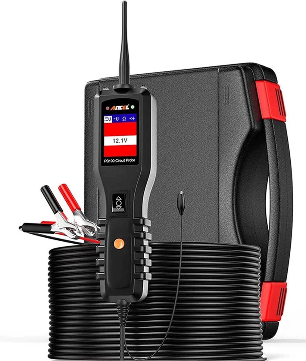 OBD2 Scanner - Diagnosecomputer - Uitleesapparatuur Auto - Auto-circuittester - Alle circuittester - Inspectie-instrumenten - Power Circuit-sondekit - Digitale Voltmeter - TFT-kleurendisplay - 24V - Zwart