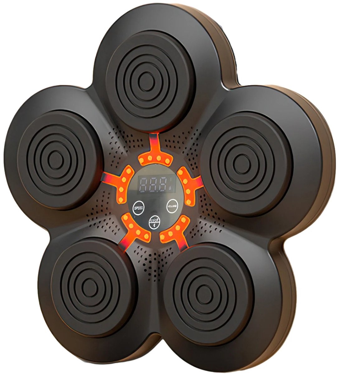 Music Boxing Machine - Music Boxing Machine voor de Muur - Interactieve Muur Boks Trainer met Bluetooth - Met 1 Paar Handschoenen voor Volwassenen - Zwart