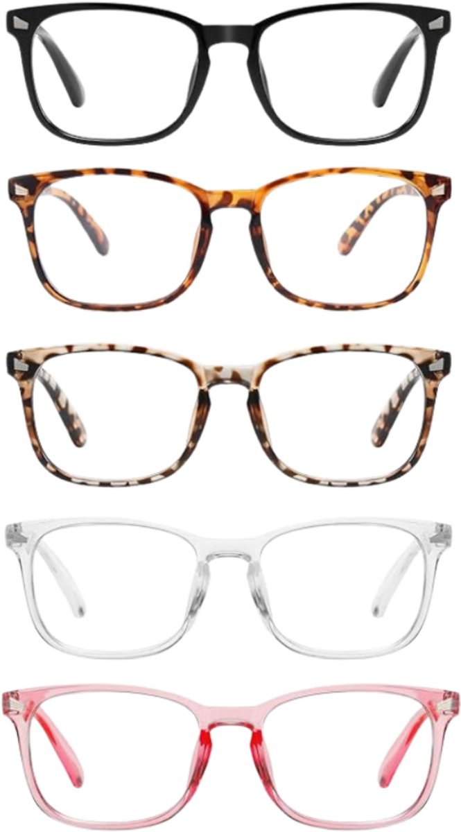 XYZ Eyewear Set van 5 Leesbrillen +3.50 - Dames - Heren - Leesbrillen - Trendy - Lees bril - Leesbril met sterkte - Voordeel - Stijlvol - Met sterkte +3.50