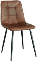 SET DEAL: 6 stuks Eetkamerstoel Catoo cognac kunstleder eetstoel zetel