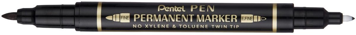 Pentel N75W-AE permanente marker Gesorteerd Zwart 1 stuk(s)