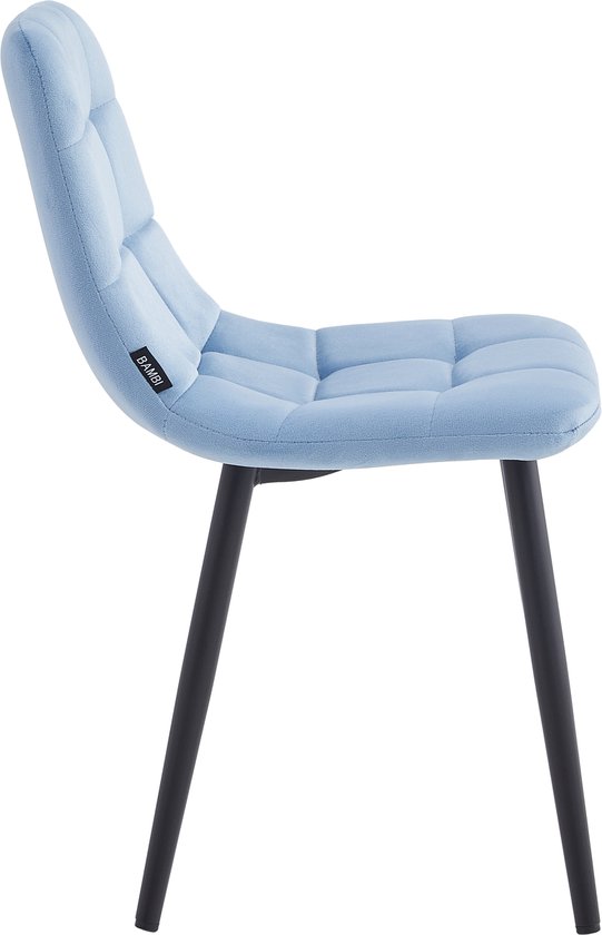 Colenis® - Bambi Kinderstoel - Set Van 2 - Blauw - Fluweel - Velvet — afbeelding 3