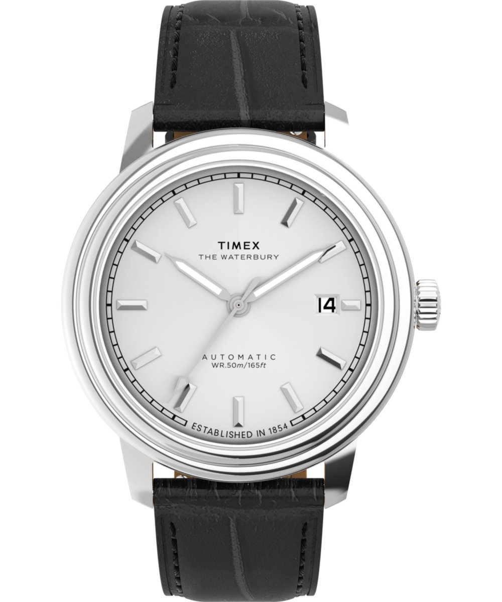 Timex Waterbury Metropolitan TW2Y22900 Horloge - Leer - Zwart - Ø 41 mm