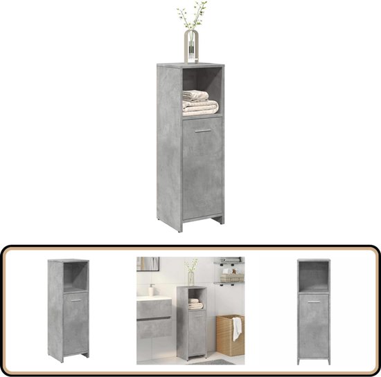 vidaXL Badkamerkast met rolhouder 20,5x22x72 cm zwart