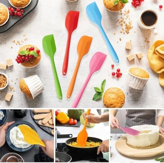 Tools2cook - siliconen spatel - nutmeg grey - Hoge Ramen