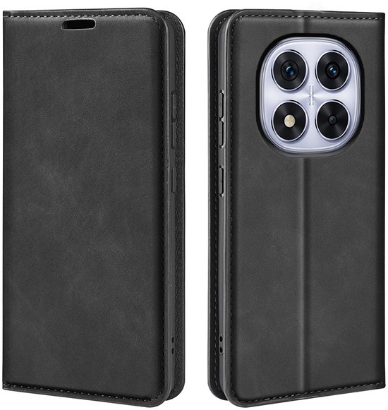 Étui Bookcase de Luxe MobyDefend Xiaomi Redmi Note 14 Pro 5G (fermeture magnétique) - Zwart - Étui pour téléphone portable - Étui pour téléphone compatible avec : Xiaomi Redmi Note 14 Pro 5G