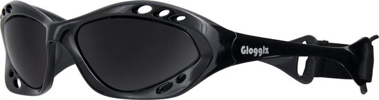 Glogglz® Cudaz – Zwembril Sportzonnebril – Zwart – Gepolariseerd