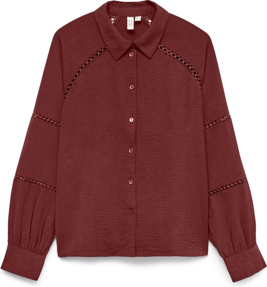 VERO MODA - VMGUSLA L/S SHIRT WVN BTQ GA - Dames - Blouses