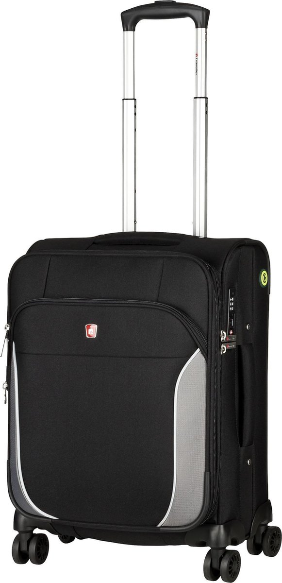 Traveller PROnature 4-wiel trolley 54 cm - Zachte bagage - TSA slot - schwarz