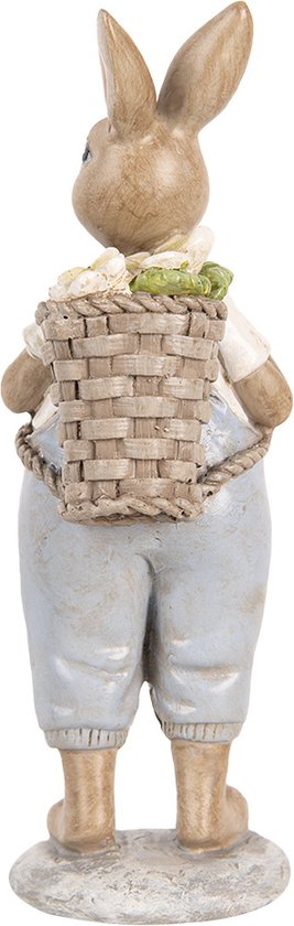 Clayre & Eef Image de décoration Lapin 17 cm Beige Plastique