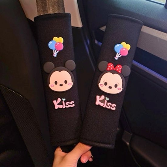 Zachte Gordelbeschermers - Geschikt voor Kinderen - Set van 2 Gordelhoezen - Zachte Gordel Hoes Beschermer - Muizen - Auto Accessoires