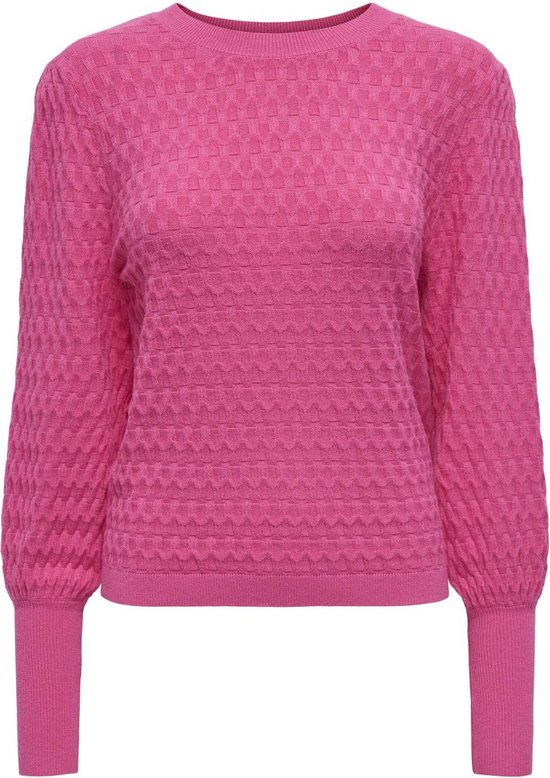 Pull pour Femme ONLY ONLFAYE LIFE LS O-NECK CS KNT - Carmine Rose Melange