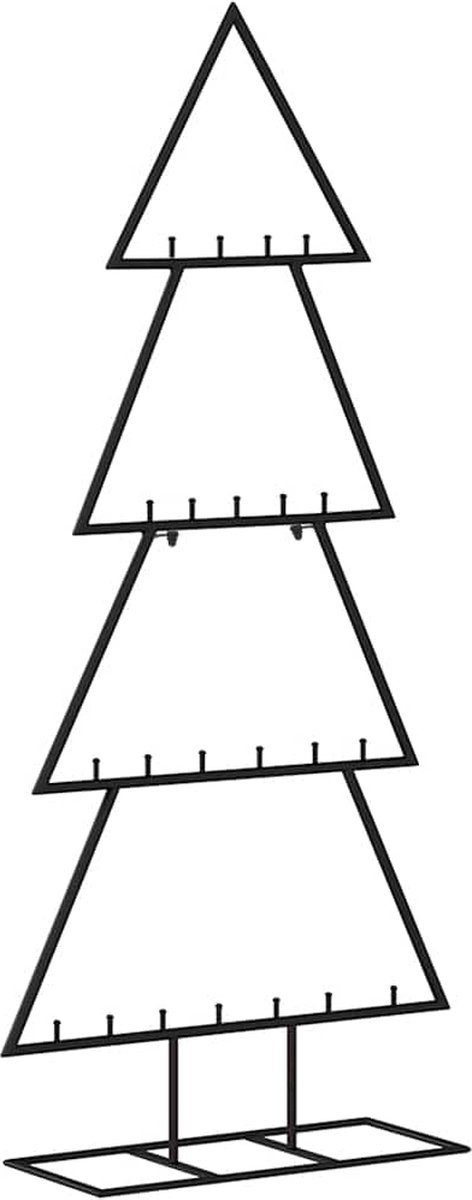 Moderne zwarte metalen kerstboom van 125 cm hoog - vidaXL.