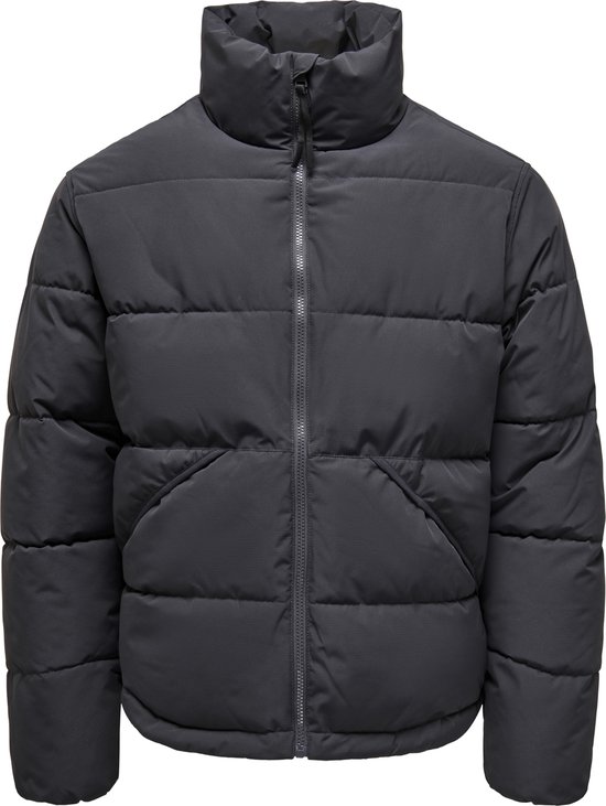 ONLY and SONS ONSPACK LIFE PUFFER JACKET OTW Heren Winterjas - antraciet - L