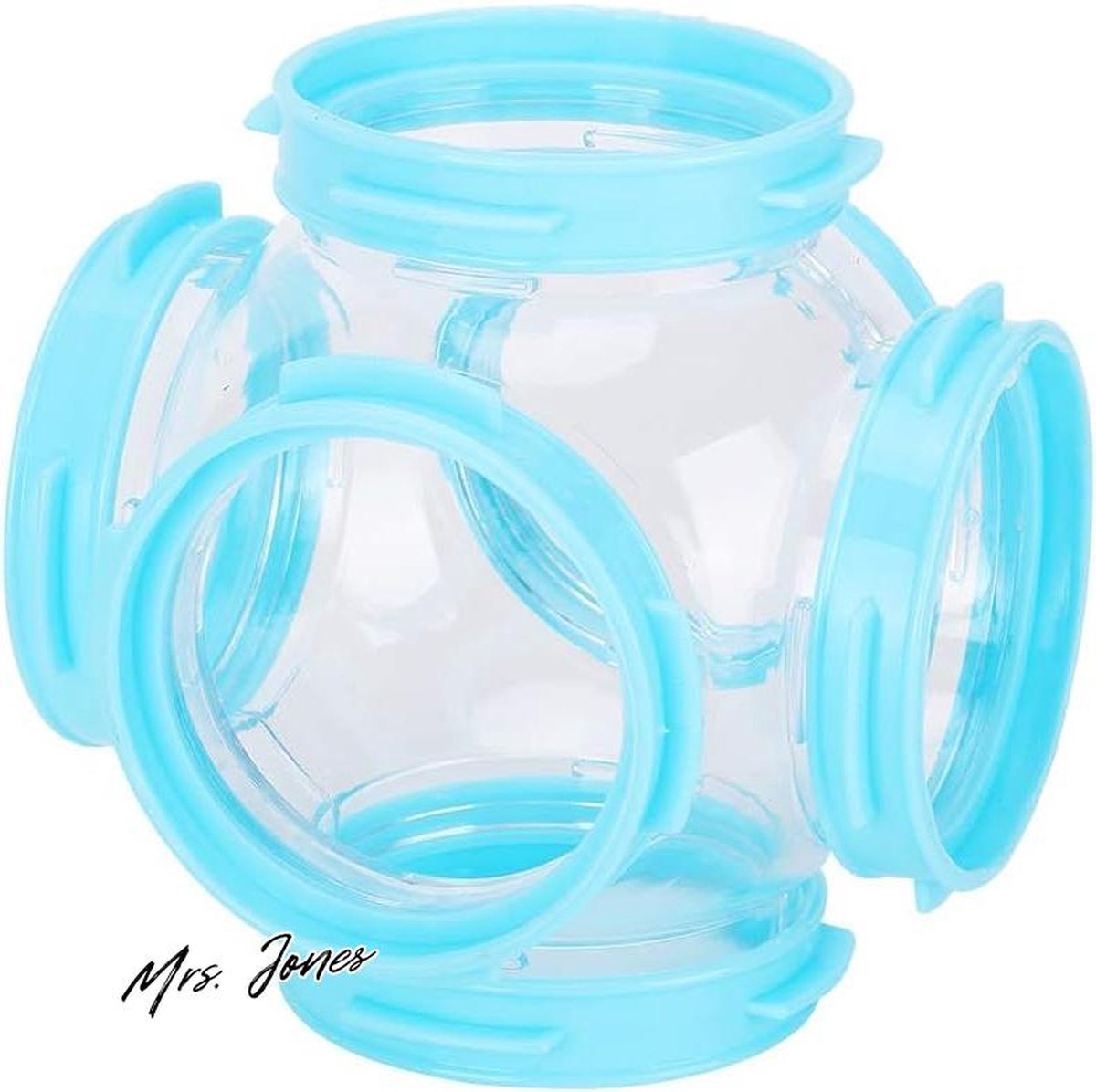 Mrs. Jones 2 stuks Huisdier Buis Tunnel Speelgoed Critter Trail Fun-Nels Hamster Externe DIY Pijpleiding Tunnel Fittingen Kooi Accessoires Blauw .