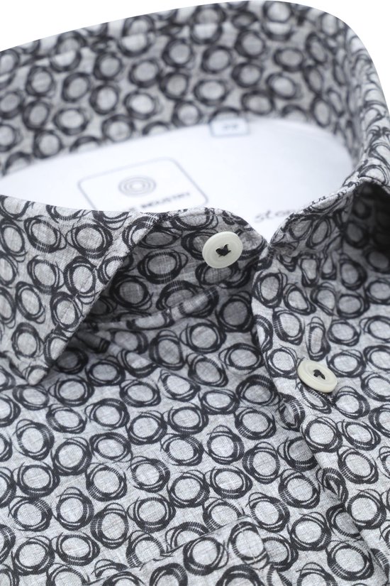 Blue Industry Shirt Print Grijs - Taille 40 - Homme - Chemises Casual