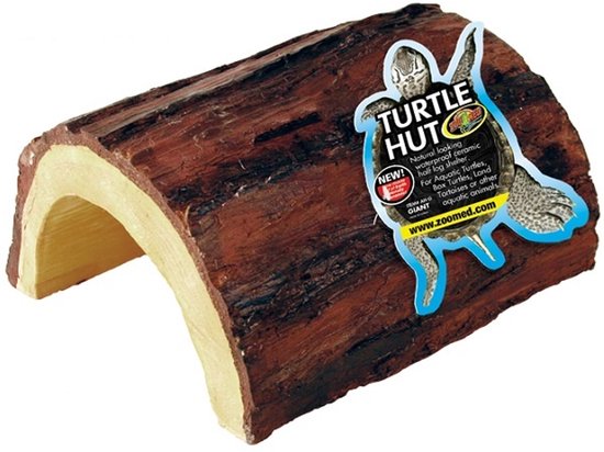 Zoo Med Turtle Hut - Schildpad Hut Kunststof Boomstronk - Small - 8.5x8x4.5cm