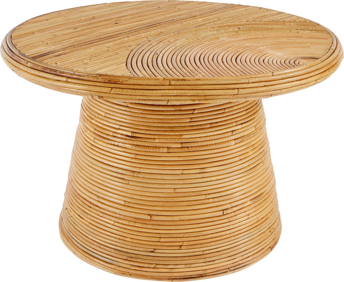 Atmosphera Tanae Salontafel uit rotanriet - Ø70xH45cm - Beige