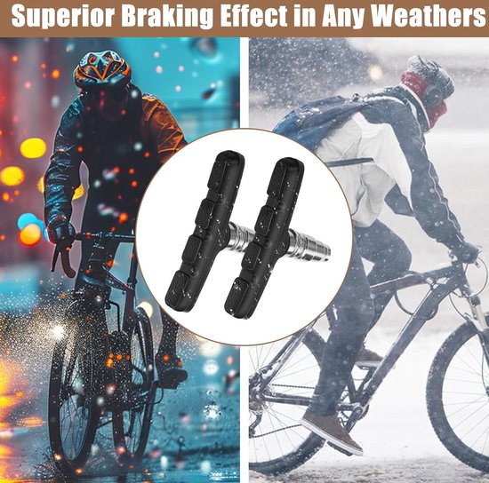 4 Paar Schijfremblokken, AGPTEK Fiets Semi-metalen Remblokken voor Shimano TRP Tektro Deore M575 M525 M515 T675 M505 B01S C501 M495 M486 M485, Oranje