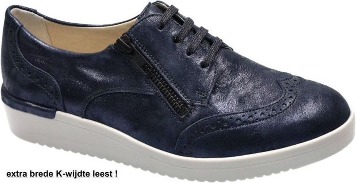 Solidus -Dames - blauw donker - sneakers - maat 38.5