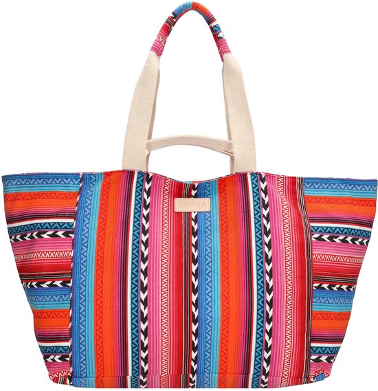 Sac de plage Richelle de Zebra Trends - Pratique - Poches zippées - Multi Fuchsia