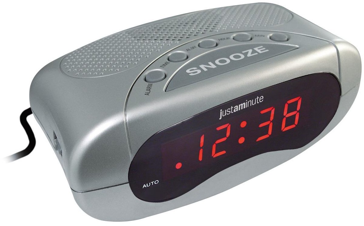 Just a Minute |Digitale wekker | Alarm | Grijs
