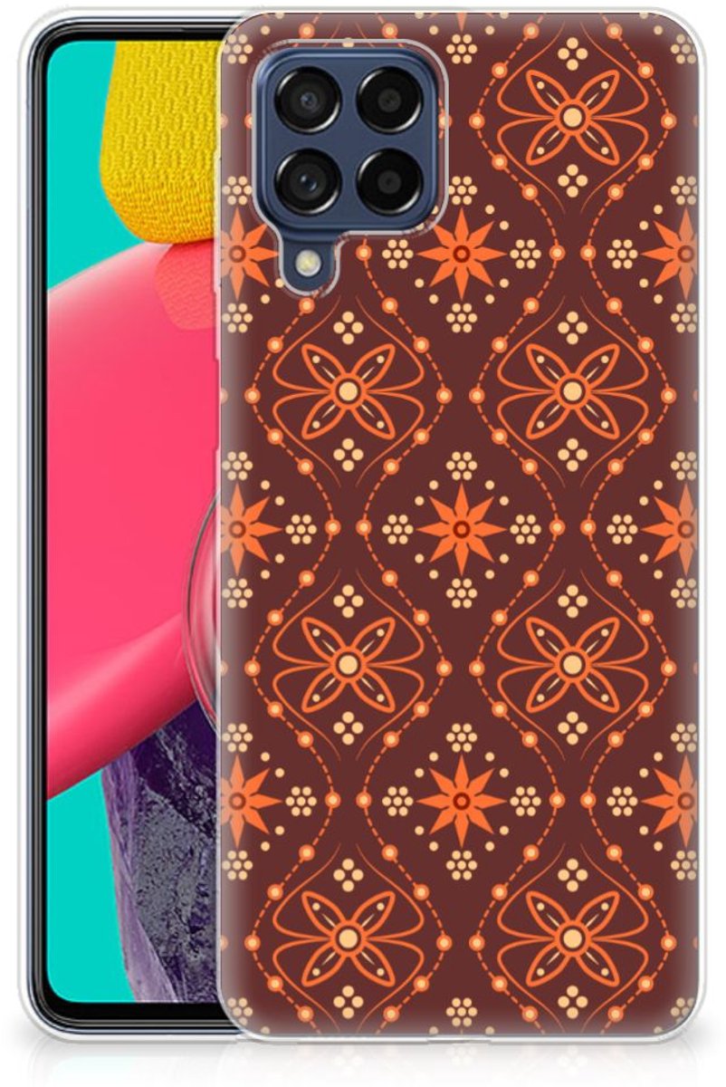 Samsung Galaxy M53 TPU bumper Batik Brown