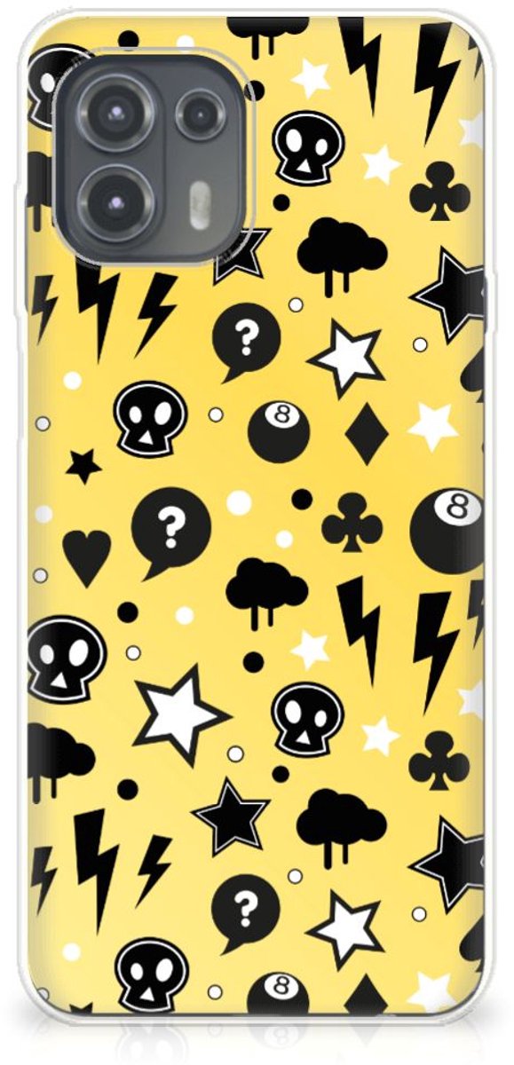 Silicone Back Case Motorola Edge 20 Lite Punk Geel