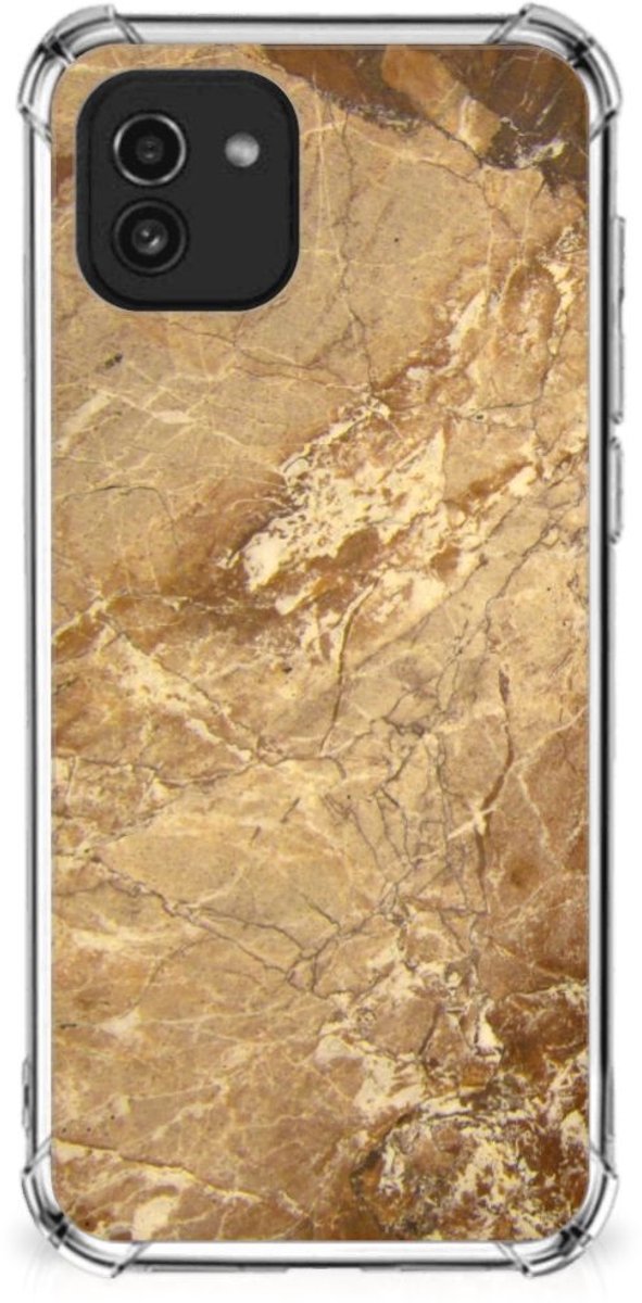 Samsung Galaxy A03 Anti-Shock Hoesje Marmer Creme