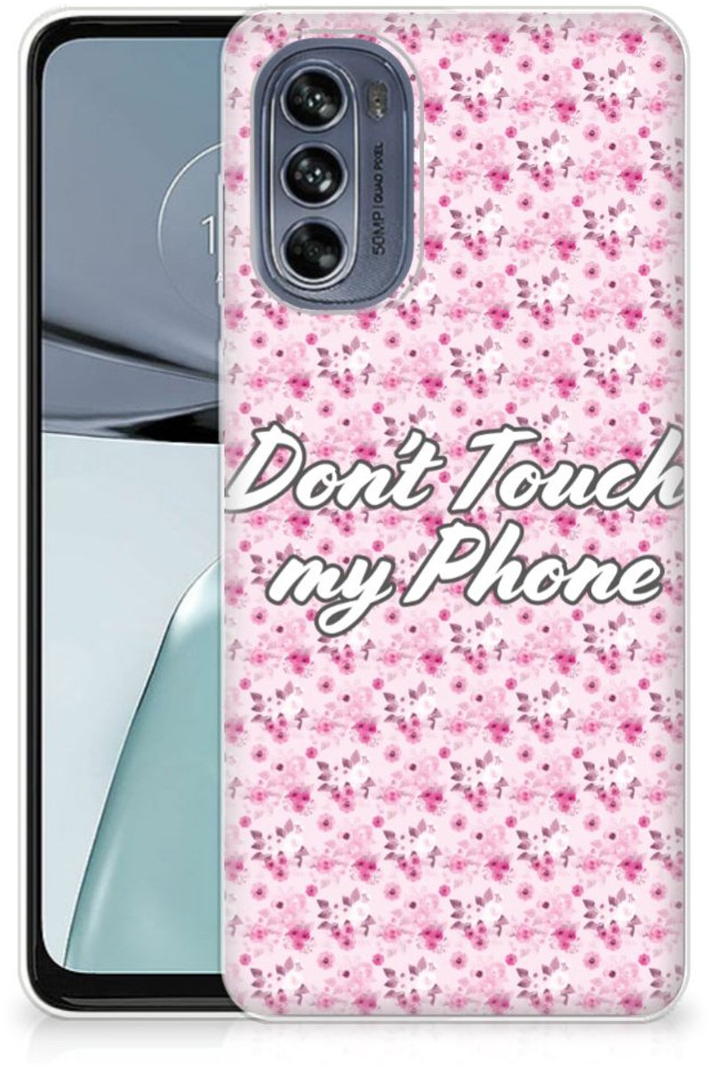 Motorola Moto G62 5G Silicone-hoesje Flowers Pink DTMP