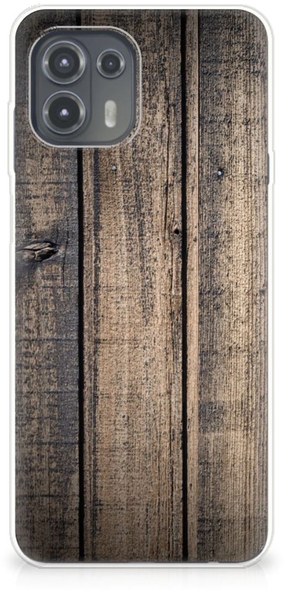 Motorola Edge 20 Lite Bumper Hoesje Steigerhout