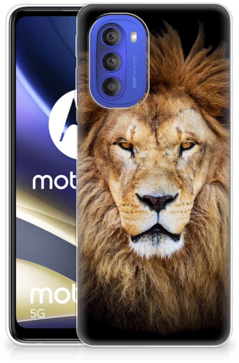 Motorola Moto G51 5G TPU Hoesje Leeuw