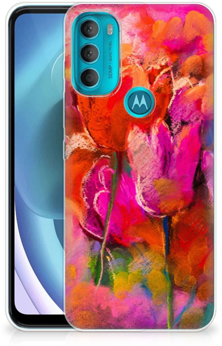 Hoesje maken Motorola Moto G71 5G Tulips