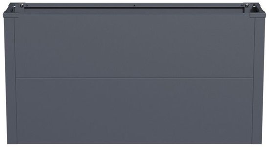 IVOL plantenbak van 100x25x52 cm in antracietgrijs metaal.