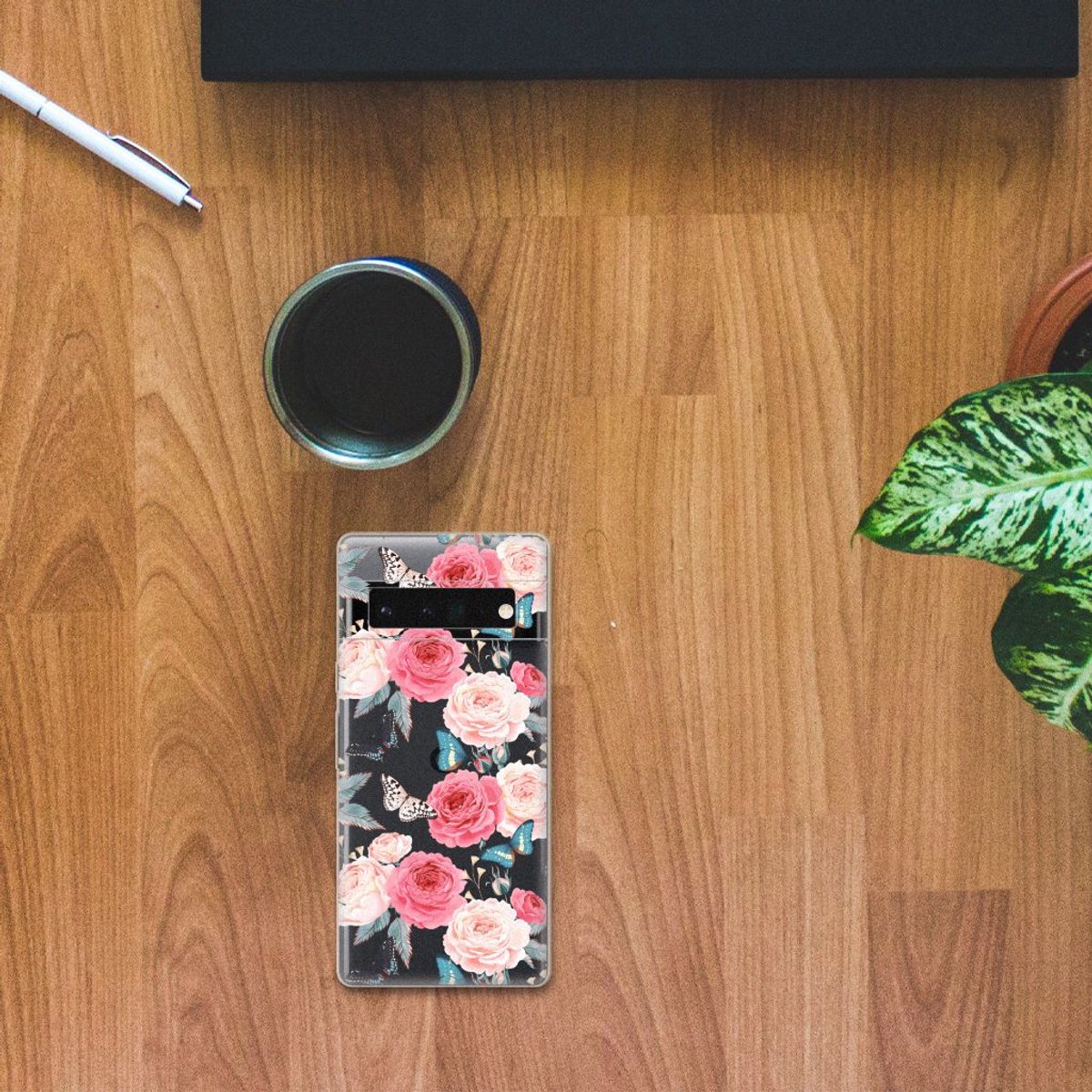 Google Pixel 6 Pro TPU Case Butterfly Roses