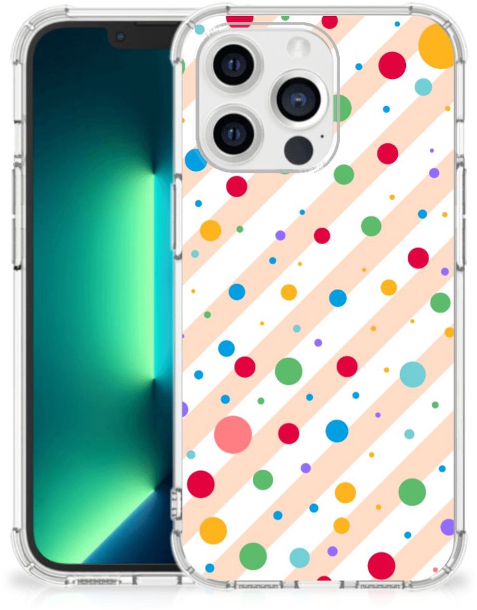 iPhone 13 Pro Max Doorzichtige Silicone Hoesje Dots