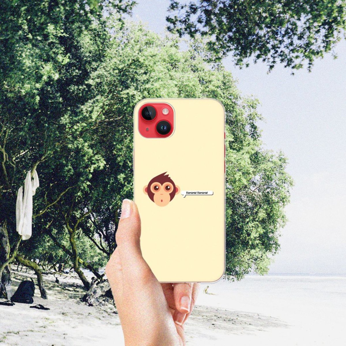 iPhone 14 Plus Telefoonhoesje met Naam Monkey