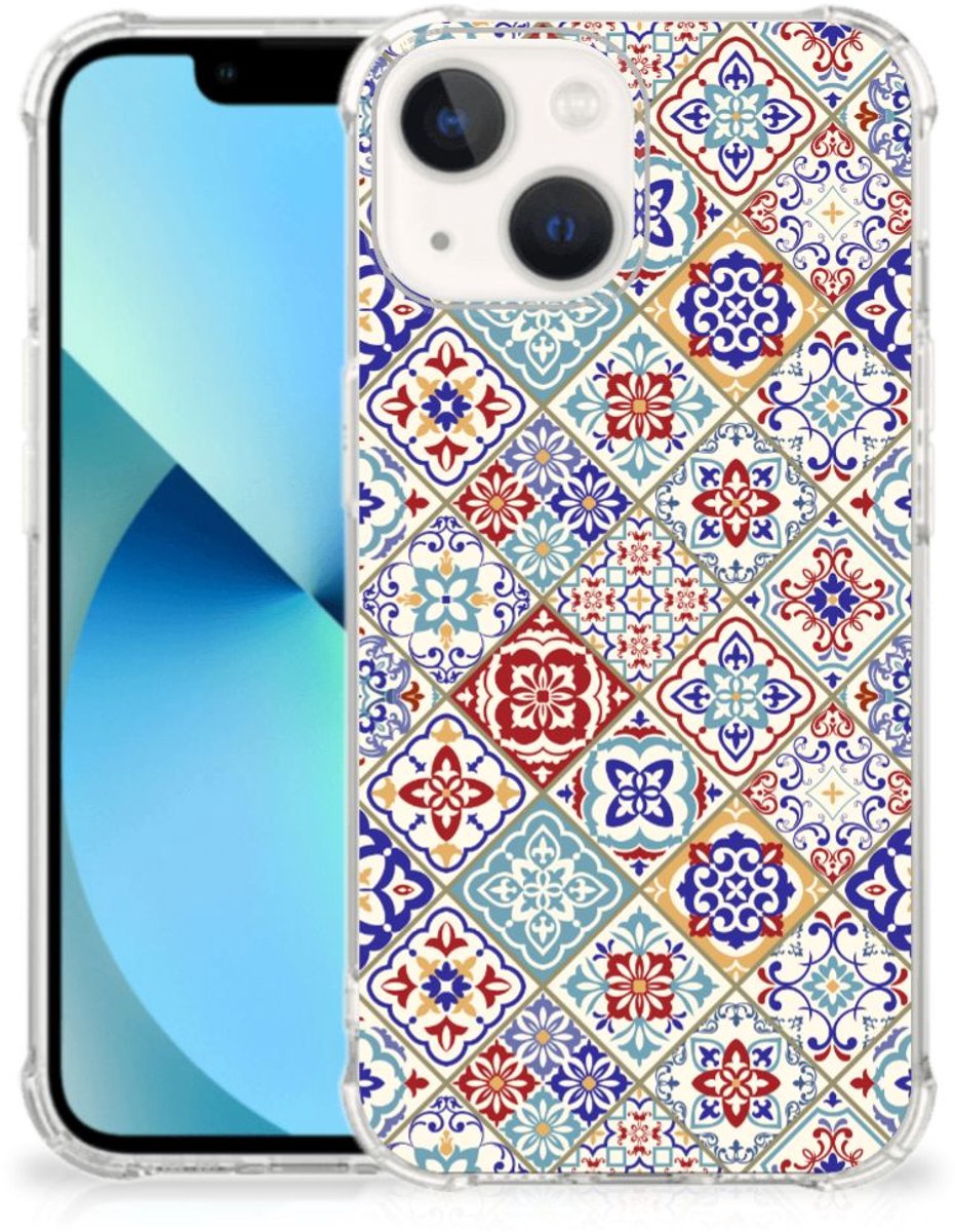 iPhone 13 mini Anti-Shock Hoesje Tiles Color