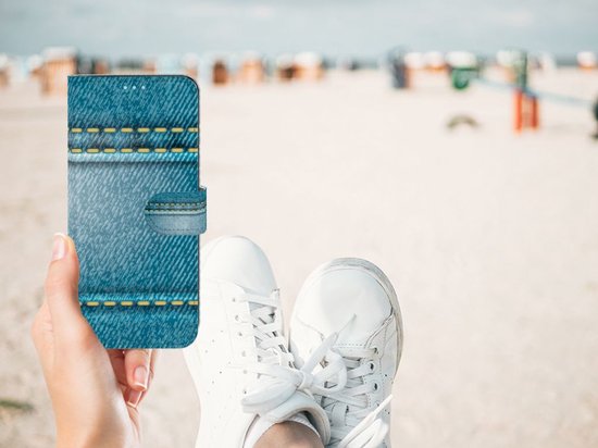 Etui Housse pour OPPO A74 4G Coque Téléphone Jeans