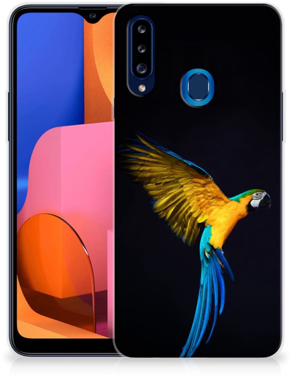 Samsung Galaxy A20s TPU Hoesje Papegaai