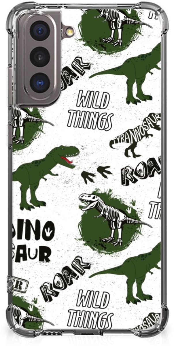 Case Anti-shock voor Samsung Galaxy S21 Dinosaurus
