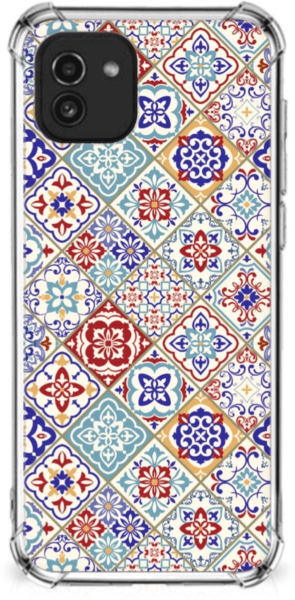 Samsung Galaxy A03 Anti-Shock Hoesje Tiles Color