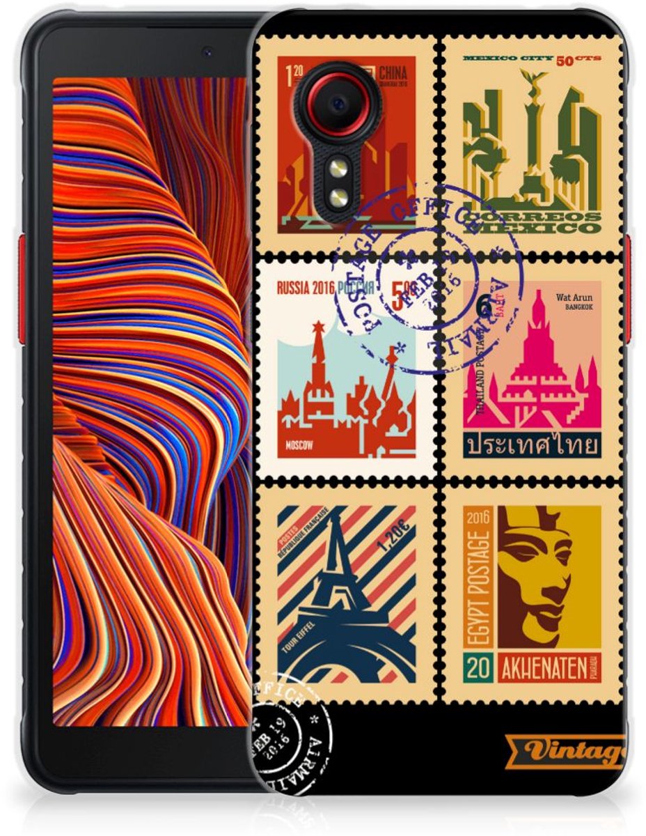 Samsung Galaxy Xcover 5 Siliconen Back Cover Postzegels