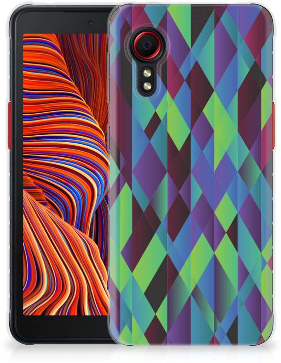 Samsung Galaxy Xcover 5 TPU Hoesje Abstract Green Blue