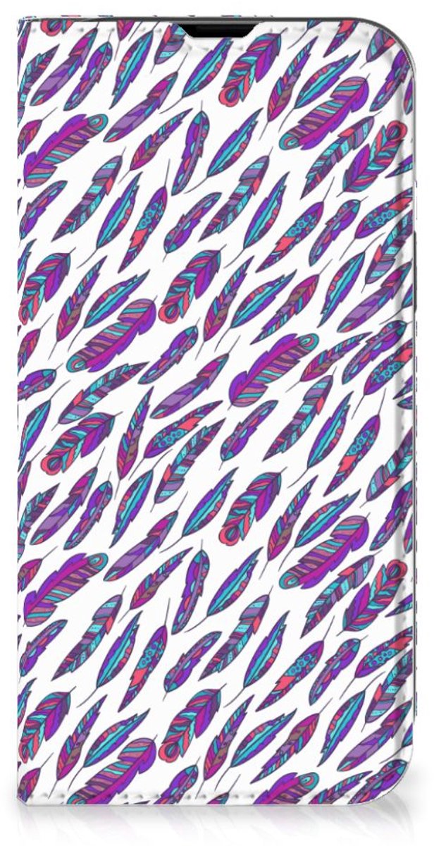 iPhone 14 Hoesje met Magneet Feathers Color