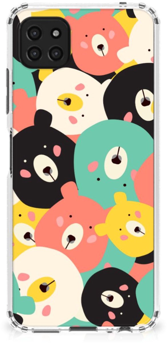 Samsung Galaxy A22 5G Stevig Bumper Hoesje Bears