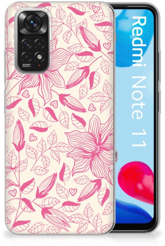 Coque smartphone Xiaomi Redmi 10 | Coque en silicone Redmi Note 11 4G Fleurs roses